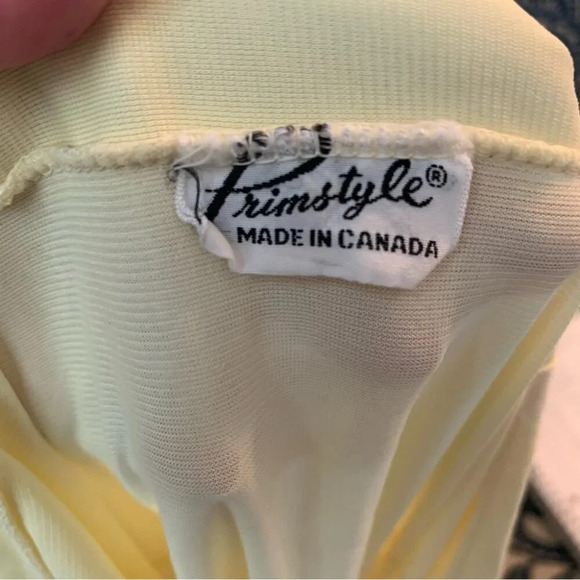 Vintage Primstyle Yellow Embroidered Chemise Lace - Picture 3 of 8